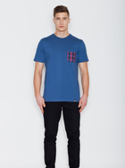 T-shirt męski bawełniany Visent V002 M Niebieski (5902249100464) - obraz 3