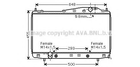 Радиатор охлаждения CHEVROLET Evanda (V200) (выр-во AVA) Ava (DW2055)