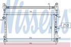 Радиатор FD TRANSIT CONNECT(02-)1.8 TDCi(+)[OE 4T16 8005 GA] Nissens (62015A)