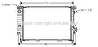 Радіатор, Система охолодження двигуна Ava (BW2164)