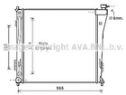 Радіатор, Система охолодження двигуна Ava (HY2305)