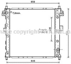 Радиатор охлаждения SSANG YONG ACTYON/KYRON (05-) (выр-во AVA) Ava (DWA2105)