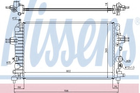 Радиатор OP ASTRA H(04-)1.6 i(+)[OE 1300 266] Nissens (63028A)