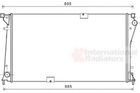 Радиатор охлаждения Trafic VI 2.5 DCi 08/06- трубчатые (выр-во Van Wezel) Van Wezel (43002490)