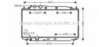 Радиатор, Система охлаждения двигателя Ava (HD2187)