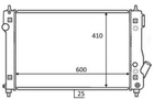 Радіатор охолодження двигуна CHEVROLET Aveo 1.4 01/2008-05/2014 (вир-во NRF) NRF (59054)