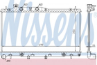 Радіатор охолодження SUBARU LEGACY (03-) 3.0 i (вир-во Nissens) Nissens (64115)