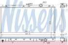 Радіатор охолодження двигуна MITSUBISHI Galant VI (E3_A) (вир-во Nissens) Nissens (62830)