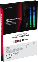 Pamięć Kingston Fury DDR4-4000 16384 MB PC4-32000 (Kit of 2x8192) Renegade RGB 1Rx8 Black (KF440C19RBAK2/16) - obraz 7