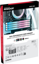 Pamięć Kingston FURY DDR5-6400 32768MB PC5-51200 (Kit of 2x16384) Renegade RGB 1Rx8 White (KF564C32RWAK2-32) - obraz 6
