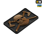 Нашивка M-Tac Bearded Skull 3D PVC Black/Coyote - зображення 2