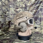 Комплект Сертифікований Кевлар Шлем Каска FAST, тактичні навушники, кавер. у кольорі Койот - зображення 5