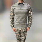 Армійська тактична сорочка коттон Убакс НАТО Combat Сірий Піксель 2XL - зображення 1