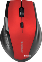 Миша Defender Accura MM-365 Wireless Red (52367) - зображення 1