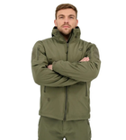 Зимняя тактическая куртка Eagle Soft Shell WJ-17 с флисом Green Olive 5XL - изображение 4