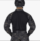 Тактична бойова армійська сорочка зсу з налокітниками убакс IDOGEAR G3 Combat, чорний мультикам, 96358652-M - зображення 3