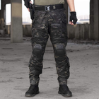 Чоловічі тактичні штани multicam з наколінниками G3 Combat IDOGEAR, штани камуфляж Rip Stop чорний мультикам, 6933451-M - зображення 4