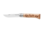 Складаний ніж 85мм, бук Opinel "Gravure Ski" N08 002188