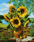 Картина за номерами Artissimo Букет соняшнику PN6407 40х50 см