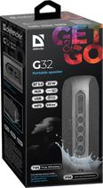 Акустична система Defender G32 Bluetooth 20W MP3/FM/SD/USB/AUX/TWS/IP56 Black (4714033652322) - зображення 3