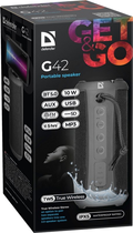 Głośnik przenośny Defender G42 Bluetooth 10W MP3/FM/SD/USB/AUX/TWS/IPX5 Czarny (4714033651424) - obraz 7