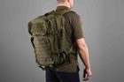 Тактичний великий рюкзак 45L, зелений карабіни Fastex - зображення 3