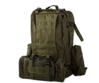 Штурмовой рюкзак Тactic 50-60л Полиэстер Зеленый (Kali) - изображение 5