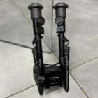 Сошки Leapers TL-BP78, висота - 155-200 мм, на планку Weaver/Picatinny, антабку, гумові ніжки (242675) - зображення 5