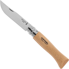 Складаний ніж 90мм, бук Opinel Inox Natural blister 09 001254