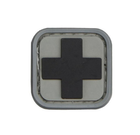Нашивка Emerson Medic Square PVC Patch Сірий/Чорний Медик ПВХ 2000000092638 - зображення 1