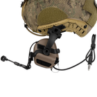 Активная гарнитура Earmor M32X Mark 3 DualCom MilPro с креплением на рельсы шлема Tan Підшоломні З адаптерами 22 2000000138466 - изображение 9