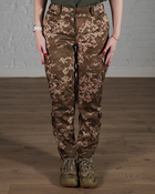 Жіночі військові штани тактичні SoftShell тришарові осінь/зима р. S Піксель - зображення 1