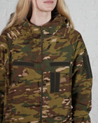 Женская военная тактическая флисовая кофта с капюшоном р. L Мультикам - изображение 5