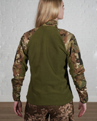 Жіночий військовий тактичний убакс флісовий з рукавами ріп-стоп та підкладкою з флісу р. M Мультикам-олива - зображення 4