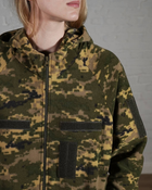 Женская военная тактическая флисовая кофта с капюшоном р. L Пиксель - изображение 5
