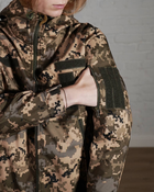 Женская военная тактическая куртка SoftShell трехслойная осень/зима р. M Пиксель - изображение 6