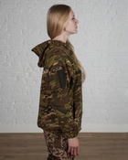 Женская военная тактическая флисовая кофта с капюшоном р. M Мультикам - изображение 3