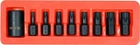 Набор отверточных ударных ударных YATO TORX T30-T70 с 6-гранным адаптером 1/2" 9 шт (YT-10664)