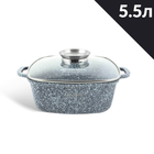 Каструля-казан з гранітним покриттям Edenberg EB-3974 5.5л сіра