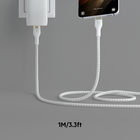 Kabel Belkin BRAIDED SILICONE USB-C - USB-C 1 m Biały (CAB011bt1MWH) - obraz 4