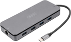 Док-станція Digitus USB-C 14 портів Чорна (4016032481058)