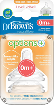 Smoczki do butelek Dr. Brown's Level 1 Standard Teat Options 2 szt (72239307342) - obraz 1