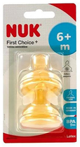 Соски для пляшечок Nuk Feliubadalo Latex Teat Firstchoice T2l 2 шт (4008600181996) - зображення 1