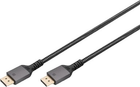 Kabel połączeniowy Digitus DP to DP 8K/60Hz Aluminum Housing Gold plated Support 8K/60HZ czarny 1 m (4016032481232)