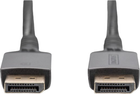 З'єднувальний кабель Digitus DP to DP 8K/60hz Aluminum Housing Gold plated Support 8K/60HZ 3 m (4016032481027) - зображення 1