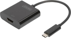 Adapter graficzny Digitus USB Type-C to HDMI 4K 30Hz czarny (4016032447528) - obraz 1