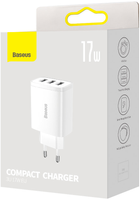 Ładowarka sieciowa Baseus Compact Charger 3U 17W EU Biały (CCXJ020102) - obraz 5