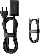 Ładowarka sieciowa Baseus GaN3 Pro Desktop Fast Charger + Cable Baseus Type-C to Type-C 100W 20V/5A 1 m Czarny (CCGP040101) - obraz 9