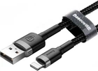 Кабель зарядный Baseus Cafule Cable USB to Lightning 2.4A 1m Grey Black (CALKLF-BG1)