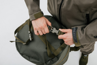 Сумка-баул військовий 85л, військовий рюкзак вологозахисний олива - изображение 8